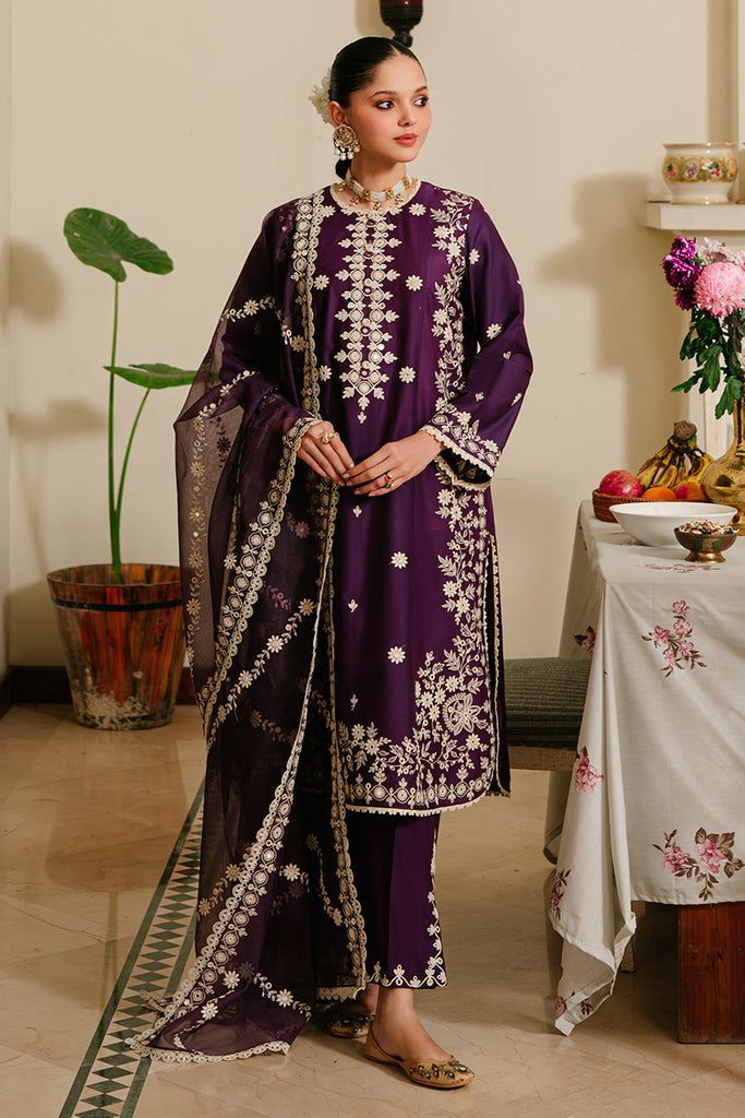 Cross Stitch 4613 | Premium Dhanak with Embroidered Shawl