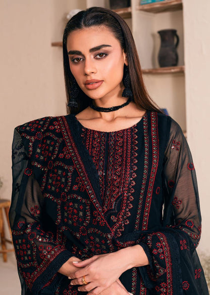 Noorma Kaamal | Fancy Chiffon Embroidered 3PC with Malai Trouser