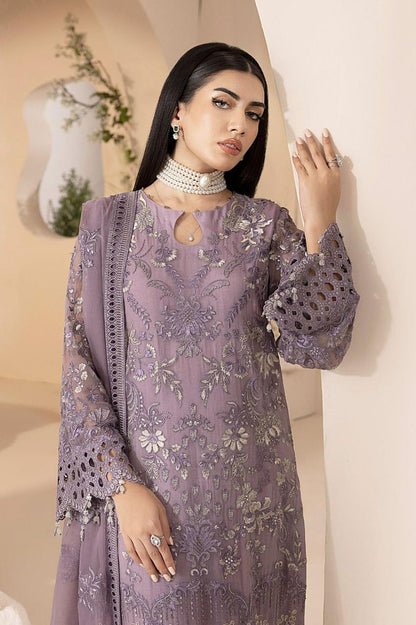 Lavish Chiffon Fancy Suit | Silk Trouser