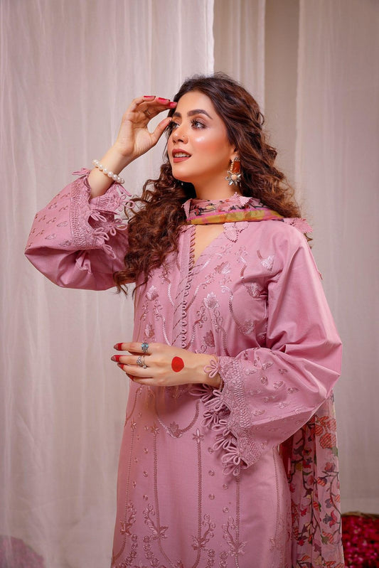 Lime Light Airjet Dhanak 3PC – Heavy Embroidery