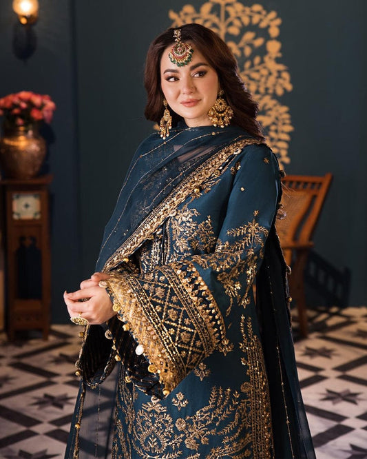 Asim Jofa Replica – Chiffon 3PC with Sequence Work | NEW COLOUR LAUNCHED