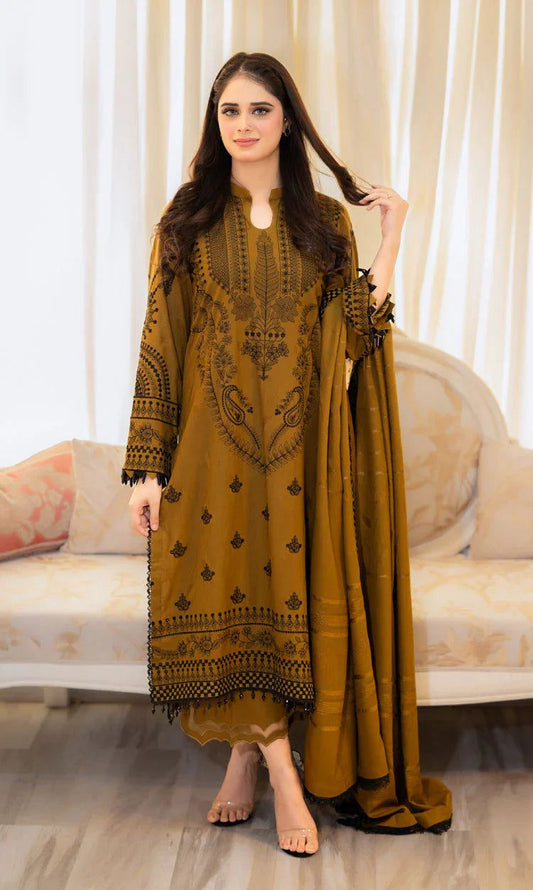 Libaas Airjet Dhanak 3PC – Heavy Embroidery