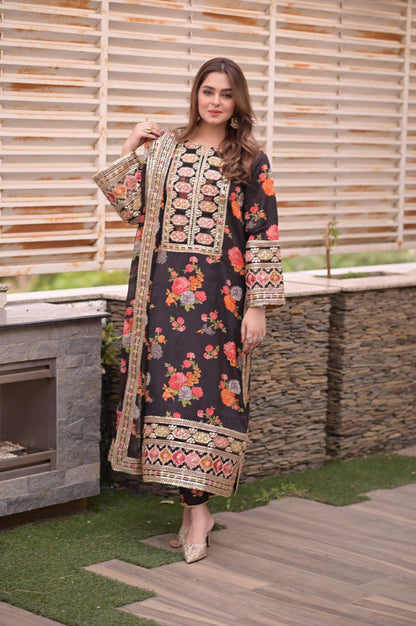 Aneelas Collection | Hit Code 2025 | Luxury Digital Silk 3PC