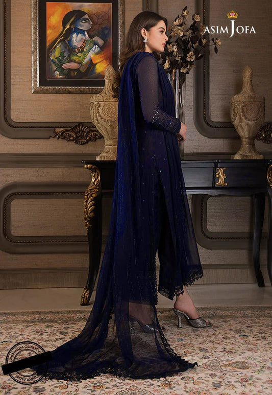 Asim Jofa AJIMC-D03 – Minal Khan Chiffon Edit with Spengle Work