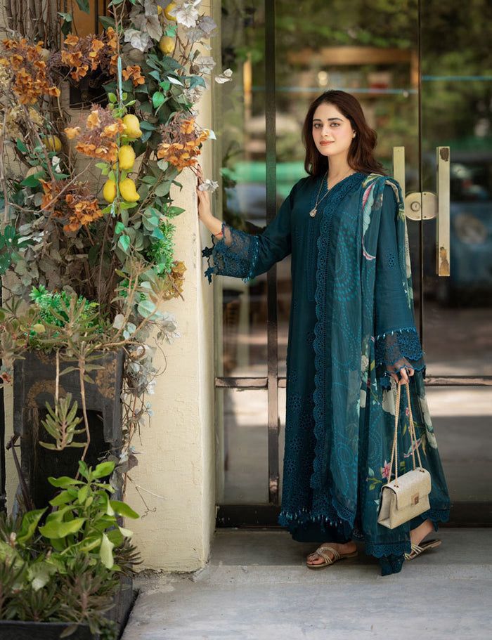 MUSHQ 7559 | Premium Dhanak with Chikankari Embroidery
